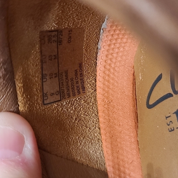 Clarks Unstructured Mens Casual Dress Shoes Brown Lace-up Size 10 EUC - Picture 4 of 11